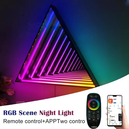 Luz Led Espejo Infinito 3d Rgb Para Dormitorio 30cm
