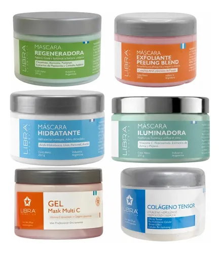 Kit Máscaras Faciales X6 Libra Cosmetica