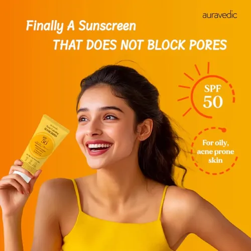 Protector Solar Facial Para Piel Grasa Auravedic Spf 50
