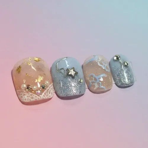 Set De Uñas Postizas X12 Cajas Gb Green Bazar Bijouterie