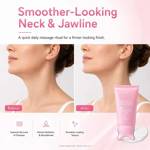 Crema Antiarrugas Pdrn Gua Sha Para El Cuello, Reafirmante Y Suav
