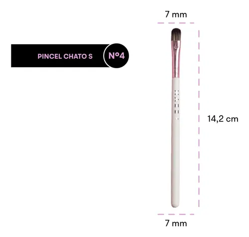 Pincel De Ojos Chato Punta Redonda S Mazz Make Up -pelo Sint