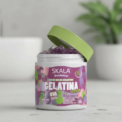 Gelatina Skala Uva Frutastica Gel Anti Frizz Apta Curly