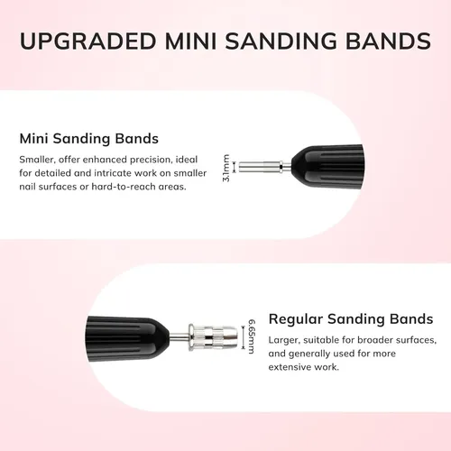 Bandas Lijadoras Para Taladro De Uñas Lavinda 240 Grit Rosa