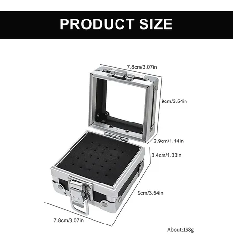 Nail Drill Grinding Bit Holder Box,professional Nail Silver