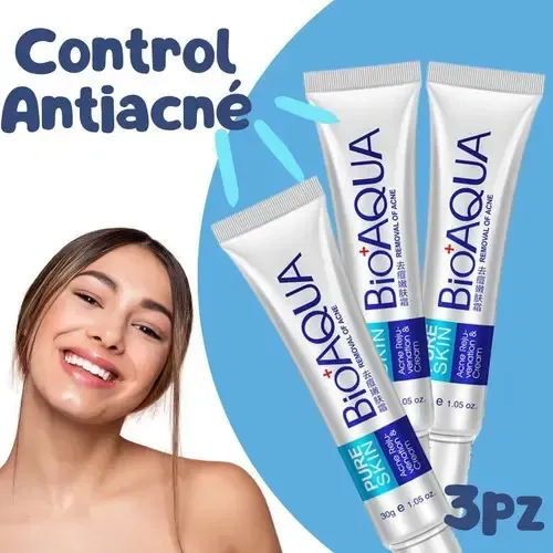 Paquete 3 Cremas Bioaqua Puntos Negros Anti Acne
