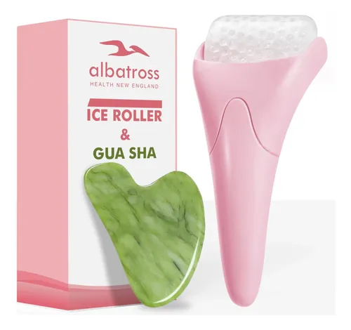 Set Facial De Rodillo De Hielo Y Gua Sha Albatross Health Ne