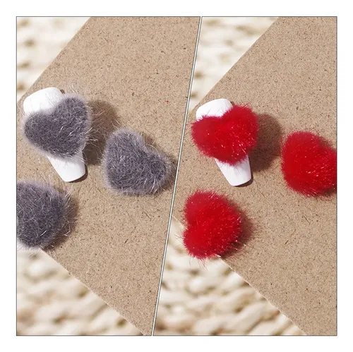 15 Uds. Pegatinas Mini De Felpa Para Manicura