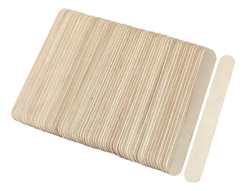 100 Palitos Madera Grandes Para Depilación Cuerpo Y Rostro
