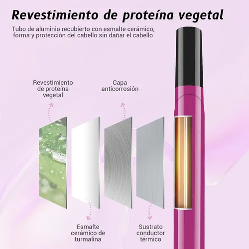 Tenaza Rizadora Cerámica, Pantalla Lcd De 9 Mm, Temperatura