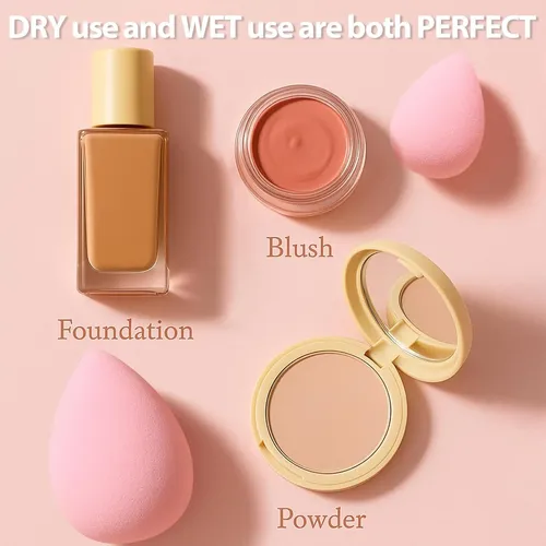 Makeup Sponge 7 Pcs Vegan Cruelty Free Blender Multi Colored Rosa