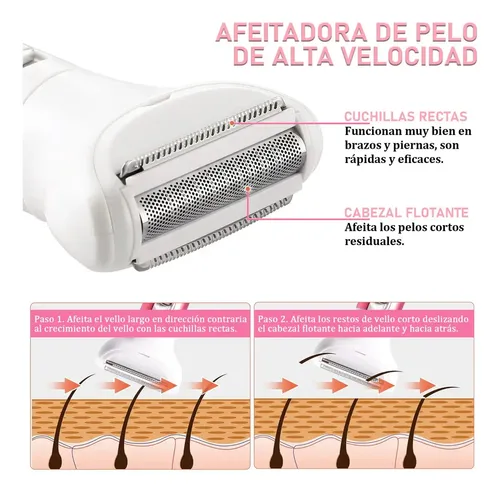 Depiladora Eléctrica 5 En 1 Portátil Usb Mujer Cuerpo Facial