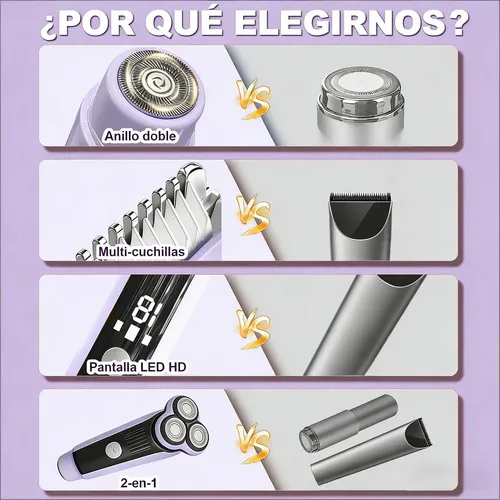Depilación Eléctrica Xz Para Mujer Recargable 2 En 1