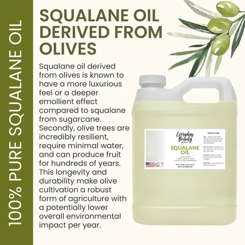 Aceite De Escualano Para Belleza Diaria, 946 Ml, 100% Puro Y N Sin Aroma