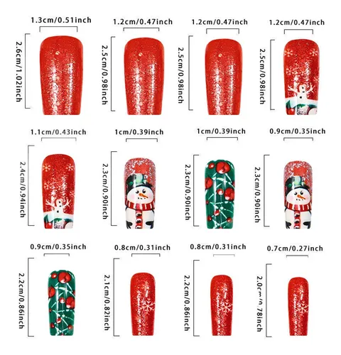 Parches Navideños Para Uñas Usables Terminados 5914