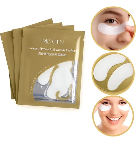 Mascarilla De Colageno Párpados Ojos Ojeras Pilaten X3