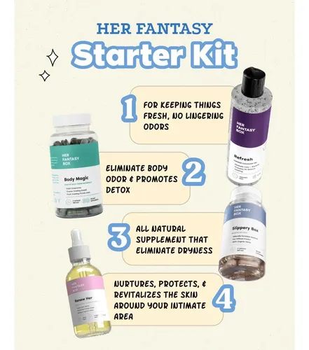 Kit Bienestar Femenino Her Fantasy Box Starter 4 En 1