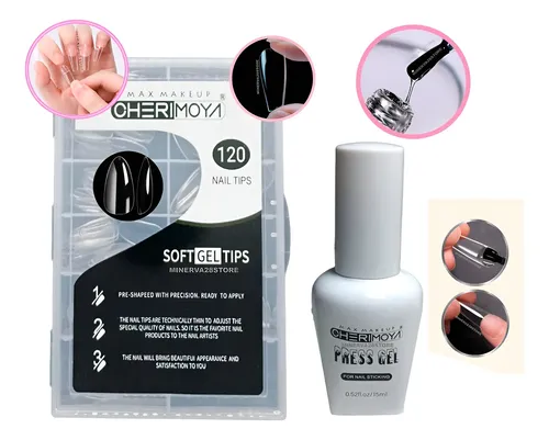 Kit Tips Soft Gel Cherimoya Press Gel Liquido Premium