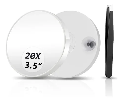Espejo De Aumento Fahzon 8,9cm 20x Con Pinzas