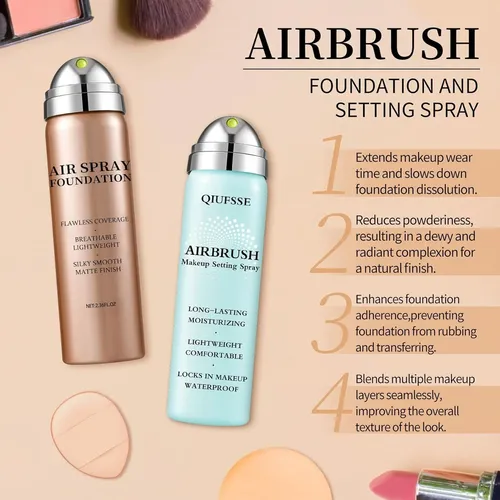 Base Aerógrafo Con Spray Fijador Qiufsse 02 Beige