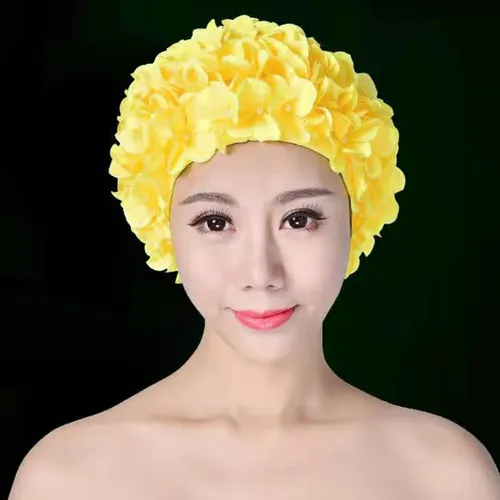 Gorro De Baño De Flores Gorros De Baño Suaves Amarillo