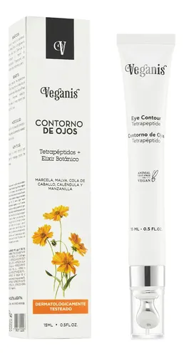 Contorno De Ojos Anti Age Tetrapeptidos+elixir 15 Ml Veganis
