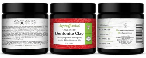 Arcilla Bentonita Desintoxicante Sky Organics 113.4 G