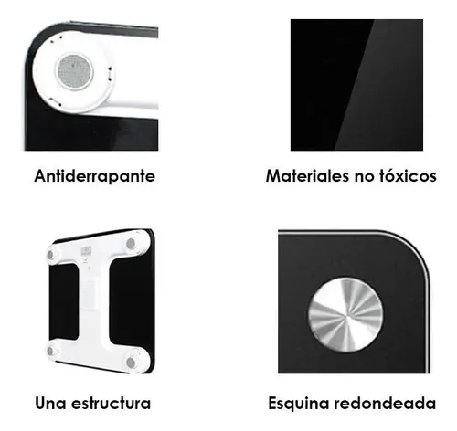 Bascula Inteligente Smart Bluetooth Masa Corporal Calidad Color Blanco