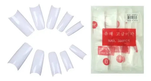Tips X 500 Blancos Con Sonrisa Esculpidas Gelificadas