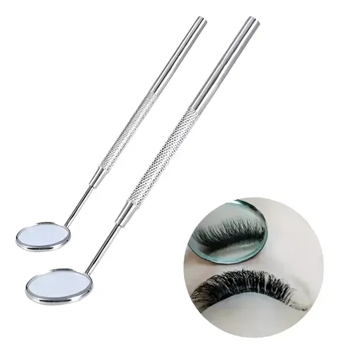 Kitx3 Espejo Pestañas Postizas Extensiones Acero Inoxidable