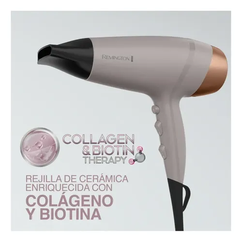 Secador De Pelo Remington Collagen And Biotin Therapy D26a Color Lavanda