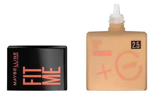 Base de maquillaje Maybelline Fit Me Fresh Tint con vitamina C, SPF 50, 30 ml, tono 2.5