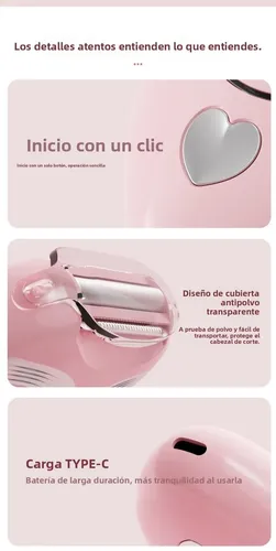 Depilador Eléctrico Corazón Seco Mojado Hombre Mujer Privado