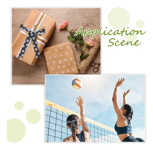 Patrón De Voleibol Con Cinta De Poliéster Para Envolver Rega Negro Volleyball