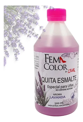 Quitaesmalte Lavanda Sin Acetona Manicuria 500ml Femcolor