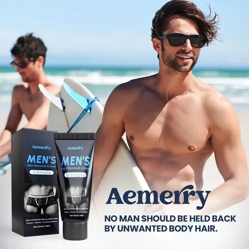 Crema Depilatoria Para Hombres Aemerry 4 Fl Oz (pack De 2)