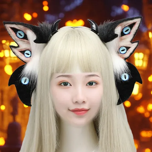Diadema Con Orejas De Animal, Aro De Pelo Realista, Disfraz