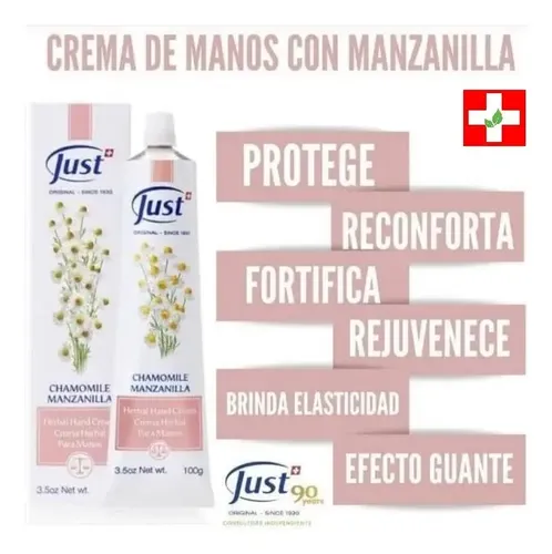 Crema Para Manos Manzanilla Swiss Just 100g Original