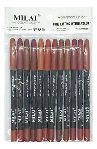 Pack Lapices Lipliner Delineador De Labios Waterproof Milai 1 Pack X12_milai