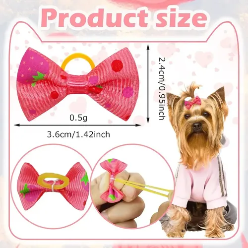 Lazos Pequeños Para El Pelo Con Forma De Perrito, 100 .