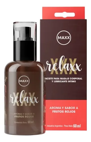 Aceite Masajes Lubricante Intimo Relaxx Maxx Sabor 60 Ml
