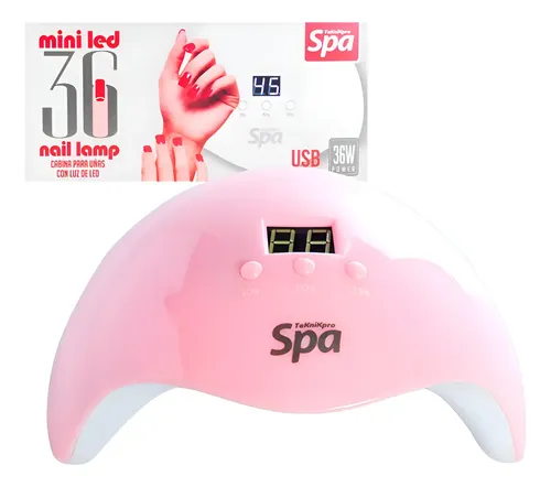Teknikpro Spa Mini Cabina Lamp 36w Uñas Profesional Rosa