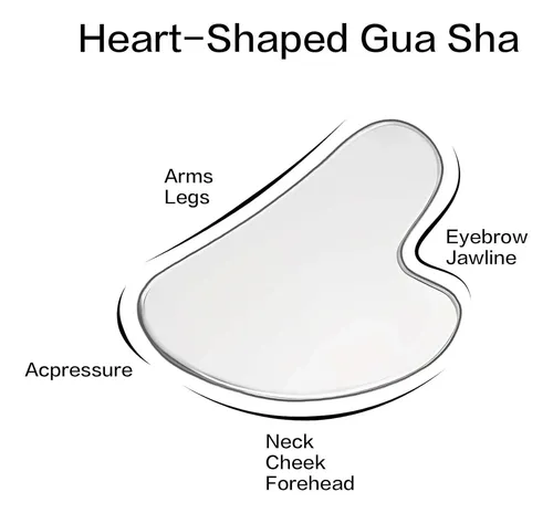 Herramienta Gua Sha Metal Plata Para Rostro Y Cuerpo