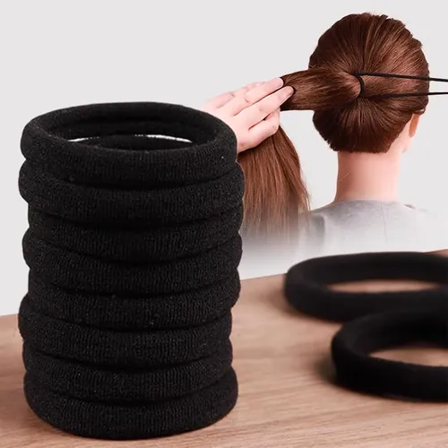 Cintas Elásticas Negras Para Mujeres Y Niñas, 200 Unidades