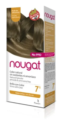 Nougat Tintura Semipermanente 7.1 Rubio Ceniza Sin Amoníaco 60ml