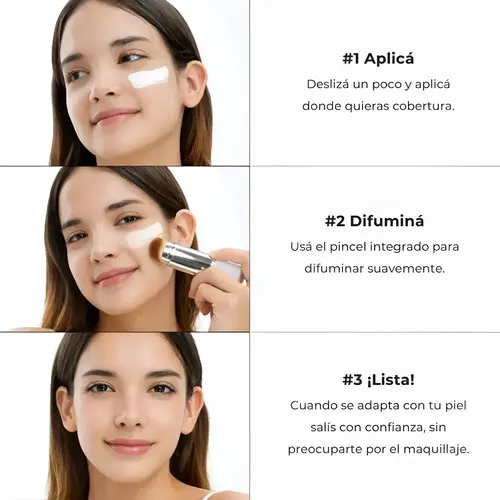 Base De Maquillaje Coreana Viral Barra Con Brocha Ocheal