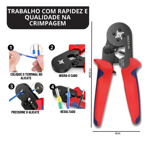 Pinza Crimpadora Con Kit De 1200 Terminales Tubulares
