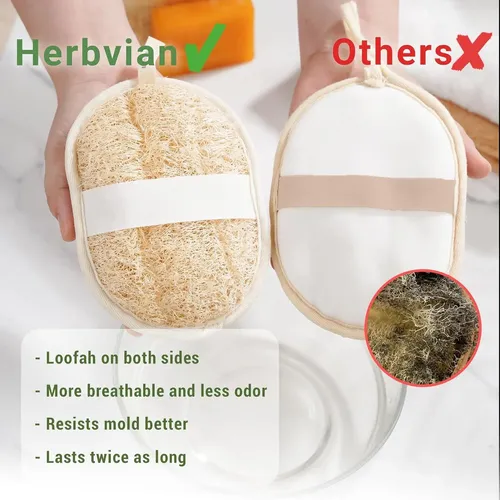 Esponjas Exfoliantes Lufa Natural Vietnamita Pack 3