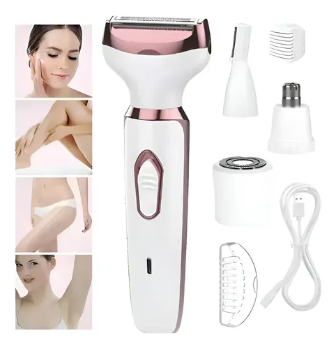 Depiladora Electrica 4 En 1 Portatil Usb Mujer Cuerpo Facial
