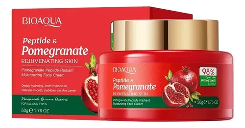 Crema Facial Antiage Rejuvenece Peptidos Granada 50g Bioaqua Madura Día/noche